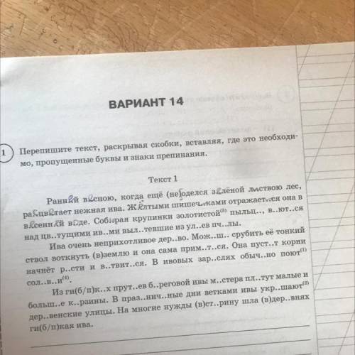 Перепишите текст, раскрывая скобки, вставляя, где это необходи- мо, пропущенные буквы и знаки препин