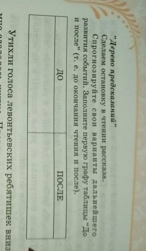 Дерево предсказаний” Сделаем остановку в чтении рассказа.Спрогнозируйте свои варианты дальнейшегора