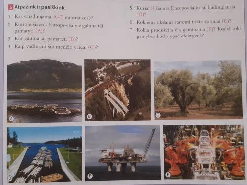 1.Назовите картинки А-F. 2.Как называется плод этого дерева (С)? 3.В какой Северной стране это можно