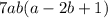 7ab(a-2b+1)