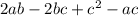 2ab-2bc+c^{2}-ac