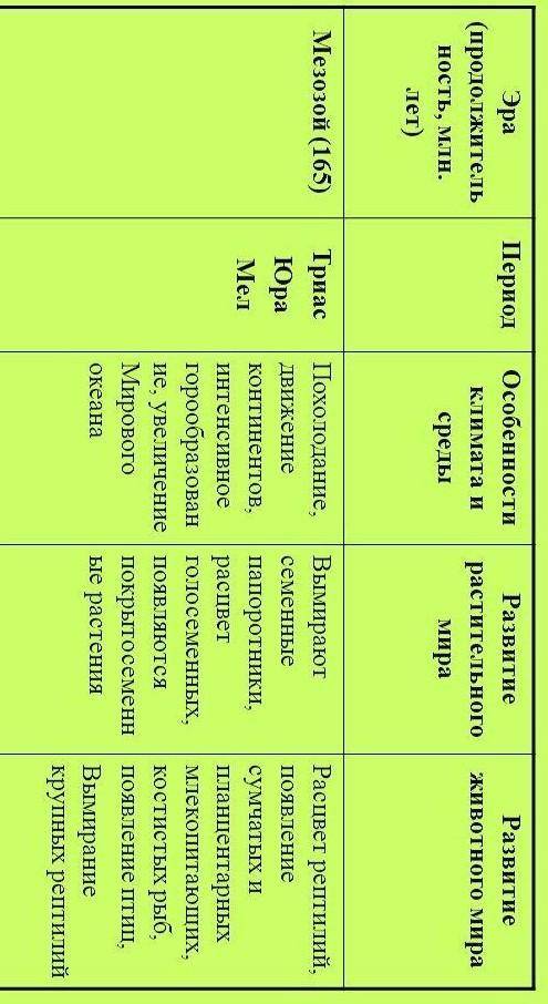 . Сделайте таблицу на тему история развития органического мира. 1. Эры 2.органический мир 3. Климат