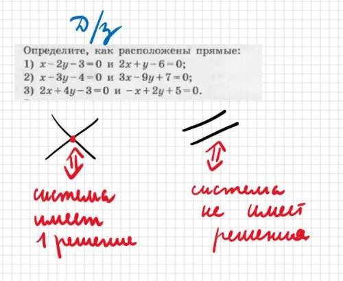 Определите,как расположена прямая