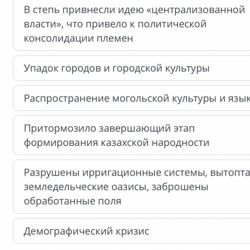 ￼￼￼￼￼￼￼￼￼￼￼￼￼￼￼отметьте отрицательные последствия монгольского нашествия для Казахстана СОЧ