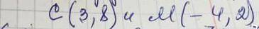 найдите расстояние между точками C (3,8) и M (-4,2)​