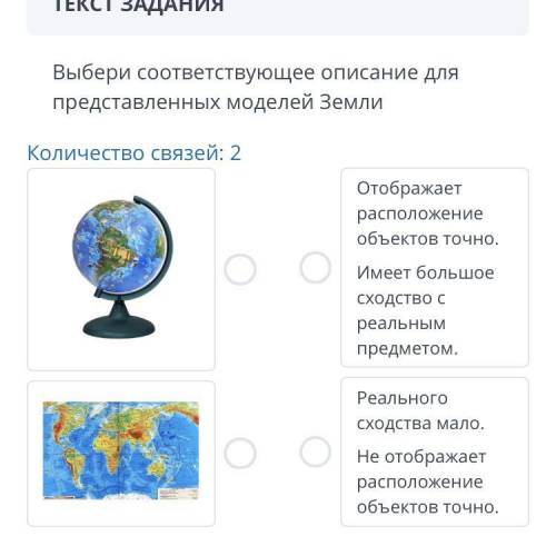 ￼￼￼￼￼￼￼￼￼￼￼выбери соответствующие описание ￼￼￼для представленных моделей земли