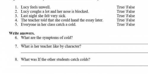 Getting a cold lucy has a cold. her nose is blocked, she coughs a lot, and she has a sore throat. sh