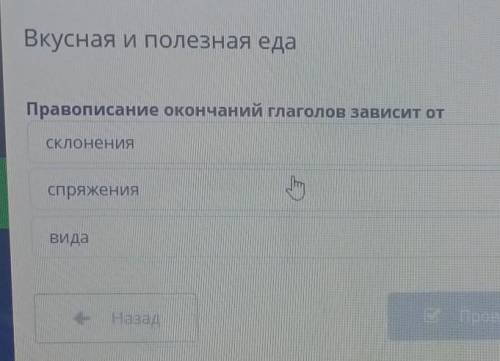 Правописание окончаний зависит от? Склонения спряжения вида Все ответы на вопрос по ОМ дайте ​