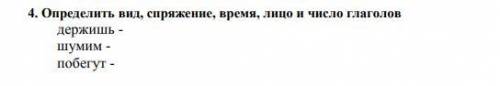 Надо определить вид, спряжение, время, лицо и число глаголов