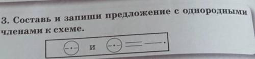 Составь и запиши Предложения с однородными членами к схеме ​