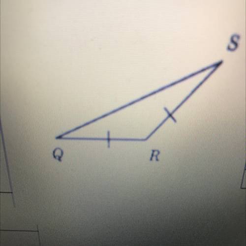 В QRS , QR=RS. Периметр QRS дорівнює 40 см. QR=15 см. Знайти QS.