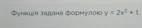 с меня Складіть таблицю Значень функції для значень аргументу: -4; -2; 0; 2; 4.​