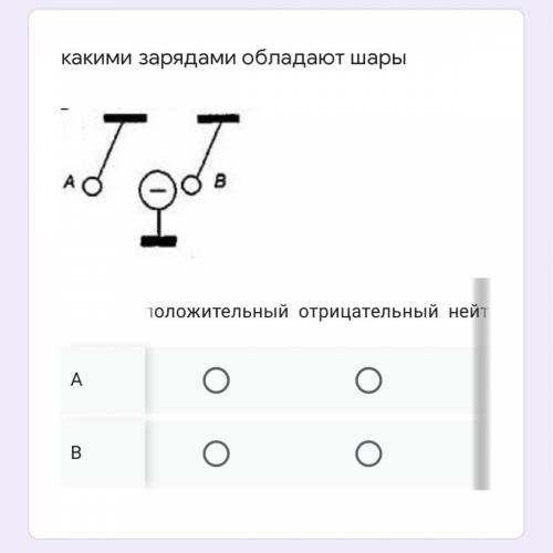 Какими зарядами обладают шары ??