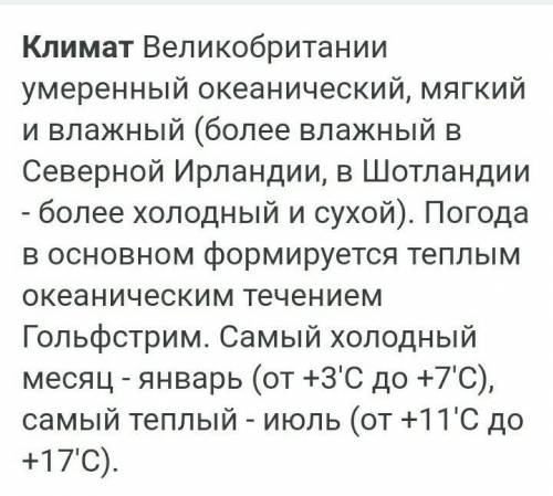 7. The climate of Great Britain .