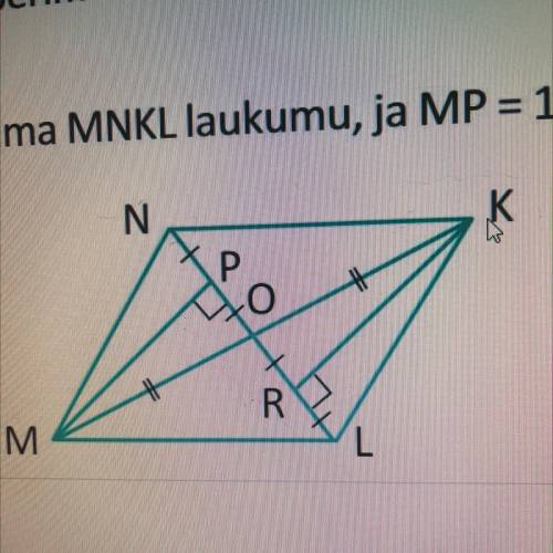 Найди площадь этого паролелограмма , MP =12 см , KL = 15 см