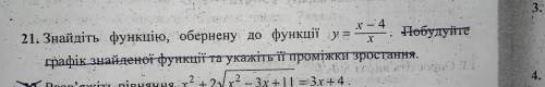 Знайдіть функцію, обернену до функції