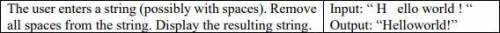 Пользователь вводит строку (возможно, с пробелами). Удалите все пробелы из строки. Отобразите получе