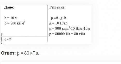 Определите  давление  в цистерне с нефтью на глубине  0,3км. Плотность нефти равна 800 кг/м³,  g= 9,