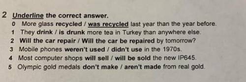 Underline the correct answer​