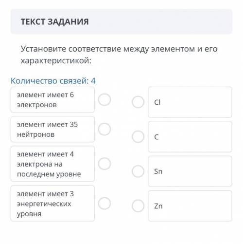 ￼￼установите соответствие между элементом и и его характеристикой.