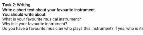 Write a short text about your favourite instrument.You should write about:​