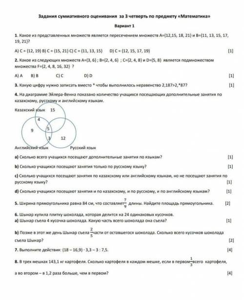 СОЧ ПО МАТЕМАТИКЕ 6 КЛАСС, ТОЛЬКО РАСПИСАНО ​