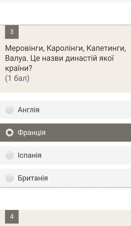 Меровінги, Каролінги, Капетинги, Валуа. Це назви династій якої країни​