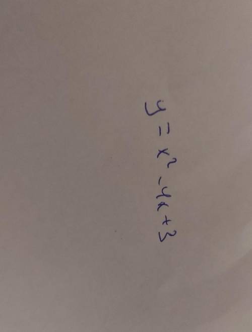 Найдите промежутки закономерности функции y=x^2-4x+3​