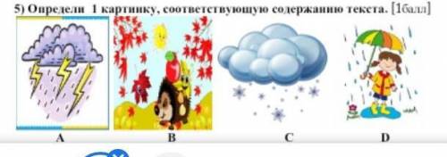 Определи 1 картинку, соответствующую содержанию текста. [1​