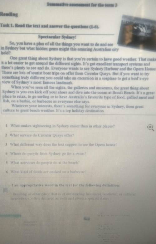 Read The Text and Answer The questions (1-6)​