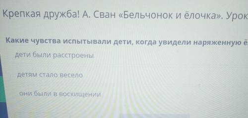 Какие чувства испытывали дети, когда увидили наряженную ёлочку​