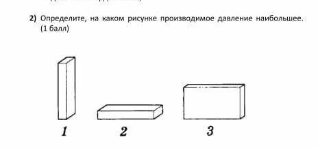 Определите на каком рисунке производимое давление наибольшее​