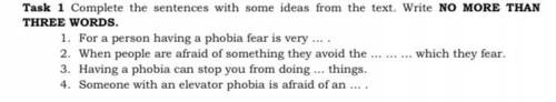 Task 1 Complete the sentences with some ideas from the text. Write NO MORE THAN THREE WORDS. 1. For