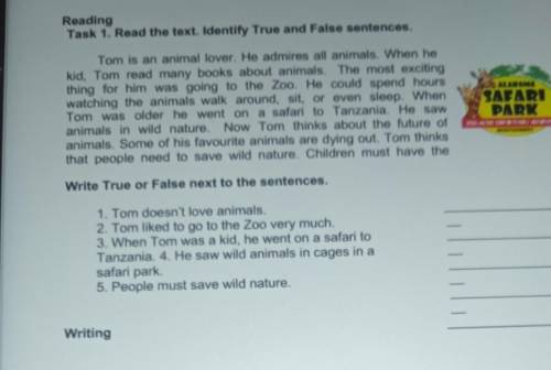 Write true and false next to the sentences​