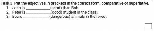 Put the adjectives in brackets in the correct form: comparative or superlative.​