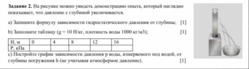 Задание 2 На рисунке можно увидеть демонстрацию опыта, который наглядно показывает, что давление с г