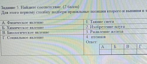 Задание 5. Найдите соответствие. ( ) Для этого первому столбцу подбери правильные позиции второго и