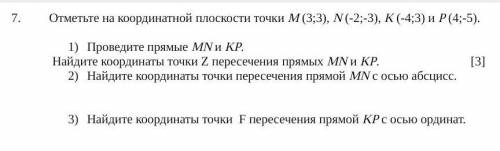 Отметьте на координатной плоскости точки М (3;3), N (-2;-3), K (-4;3) и P (4;-5). Проведите прямые M