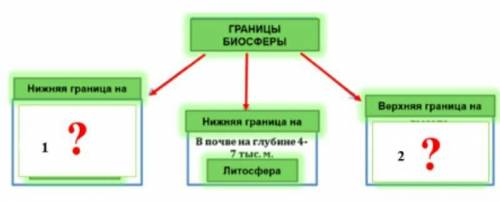 Укажите границу биосферы: (Вспомните тему биосфера, не перепутайте с ГО)