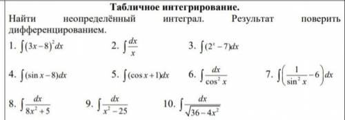 вычислить неопределённый интеграл