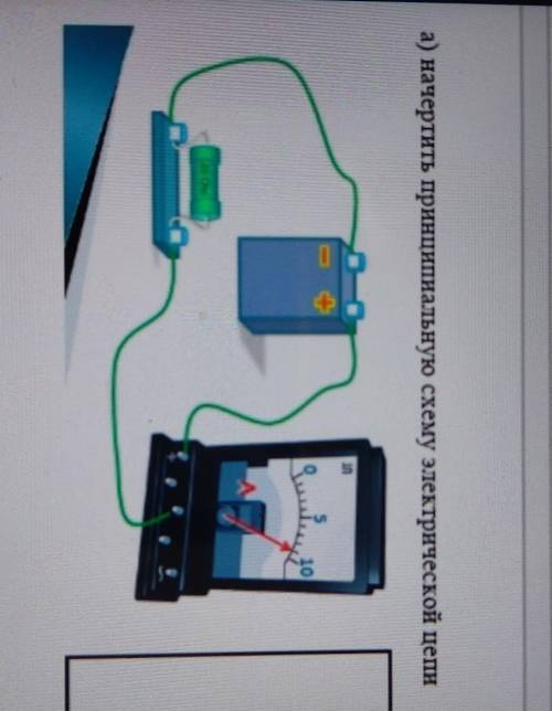 Начертите принципиальную схему электрической цепи .Записать показание ампирметра. Вычислить напряжен