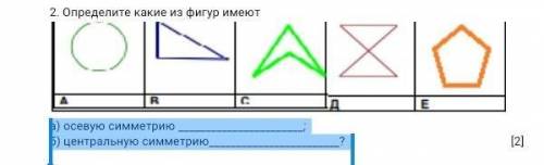 А) осевую симметрию ; б) центральную симметрию? ​