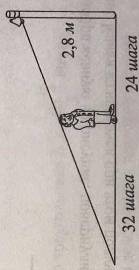 Задача. На расстоянии 24 шагов от фонарного столба, высотой 2, 8 м, стоит человек и отбрасывает тень