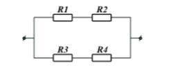 Физика 8 класс R1=8 Ом, R2=12 Ом, R3=24 Ом, R4=6 Ом напряжение питания U=60 B. Определить эквивалент