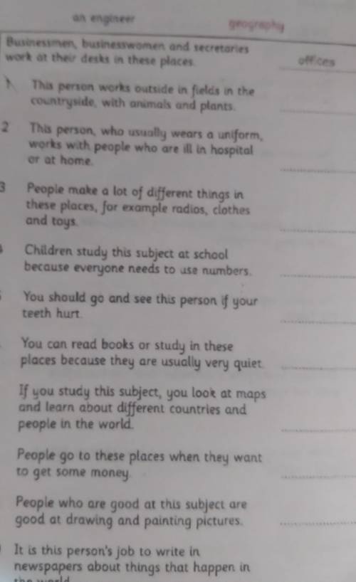 Part 1 10 questions Look and read. Choose the correct words and write them on the lines. There is om