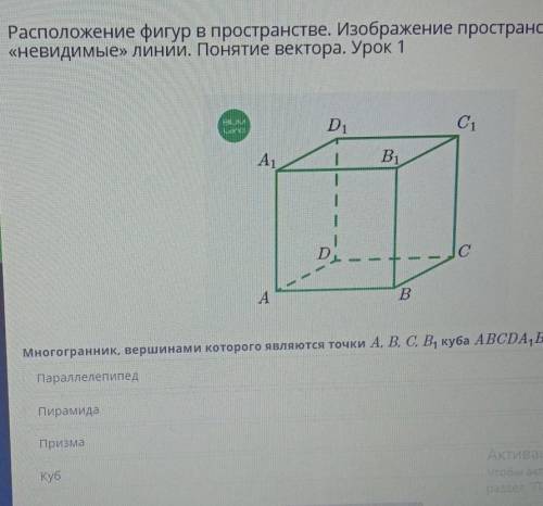 Расположение фигур в пространстве. Изображение пространственных фигур, «невидимые» линии. Понятие ве