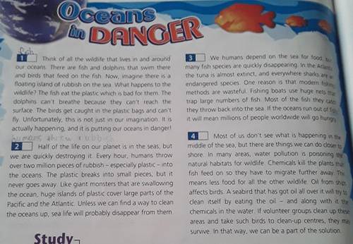 Oceans LO DANGER3We humans depend on the sea for food, butmany fish species are quickly disappearing