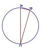Сторона АС треугольника АВС проходит через центр описанной около него окружности. Найдите угол C, ес