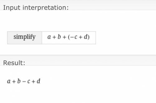 A+b+(-c+d) Как это решить?