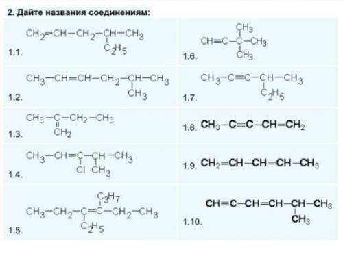 Дайте названия соединениям